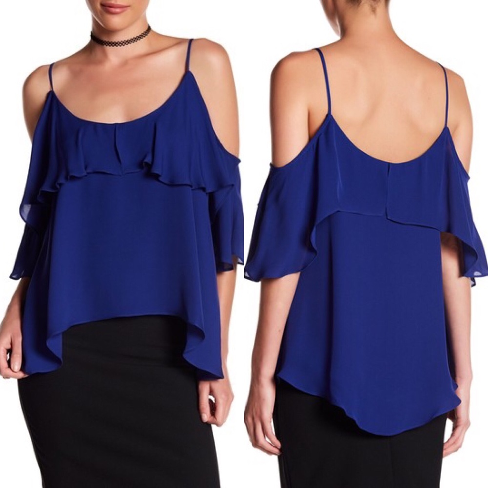 Nicole Miller Artelier Silk Flutter blouse Size M